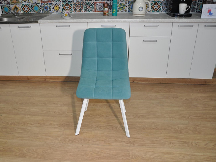 Стул ХИТ-2 / белый / бирюза