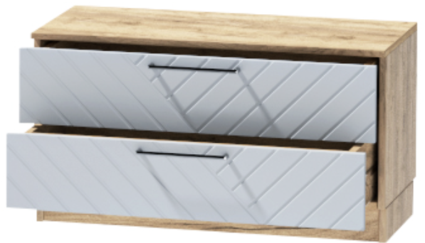 Тумба-5 прикроватная напольная "Иннэс-7", Крафт золотой/Монблан Р-856