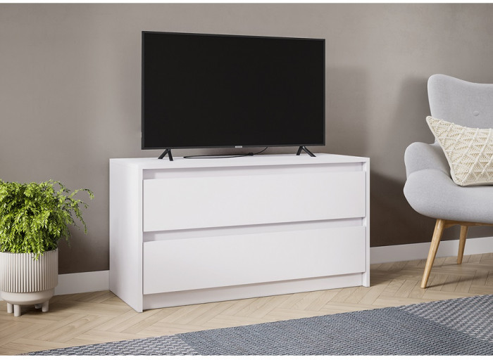 Тумба под телевизор с ящиками Айден ТБ06-1000, белый