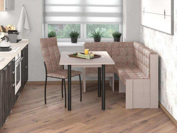 Угловая скамья Квадро Бодега/Латте