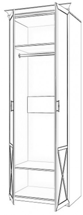 Бэль Шкаф двухдверный Слоновая кость