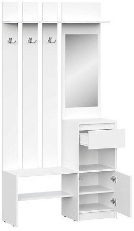 мс Айден ВШ06-1000 белый ЛДСП/белый ЛДСП