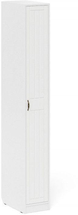 Прихожая П-6-500 Пенал, цвет белая шагрень/фасады МДФ белое дерево фрезеровка прованс, ШхГхВ 30х50х210 см., универсальная сборка