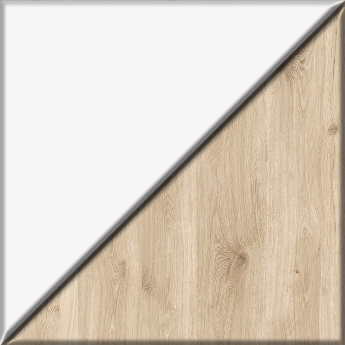 Эйп 11.40 Кровать, цвет белый/дуб белый, ШхГхВ 164,2х89,7х75 см., сп. м. 800х1600 мм., б/м, осн. есть, макс. нагрузка 80 кг., рек. выс. матр. 120 мм.