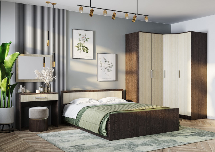 Кровать с реечным настилом Фиеста ЛИТ 120х200, венге