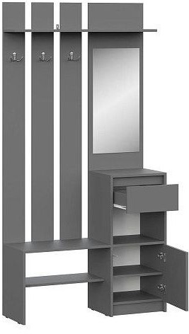 мс Айден ВШ06-1000 серый графит ЛДСП/серый графит ЛДСП