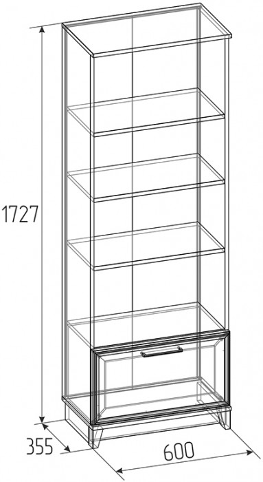 Шкаф МЦН Аурелио 21, Белый, Блеквуд Сатиновый