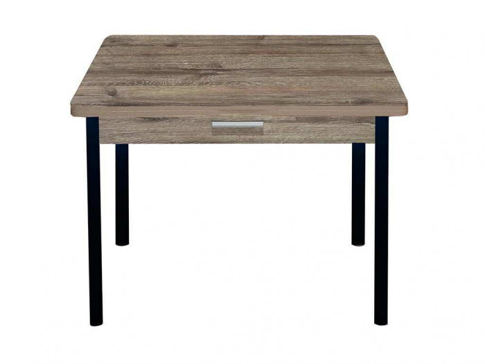 Симпл стол обеденный раскладной с ящиком / велингтон/черный