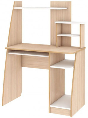 Интел-17 стол компьютерный Дуб Сонома / Белый Снег