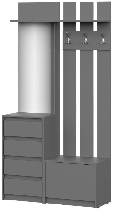 мс Айден ВШ06-1100 серый графит ЛДСП/серый графит ЛДСП