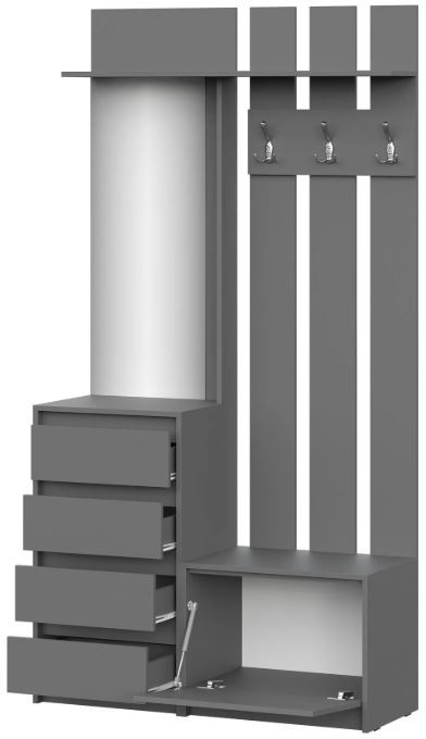 мс Айден ВШ06-1100 серый графит ЛДСП/серый графит ЛДСП