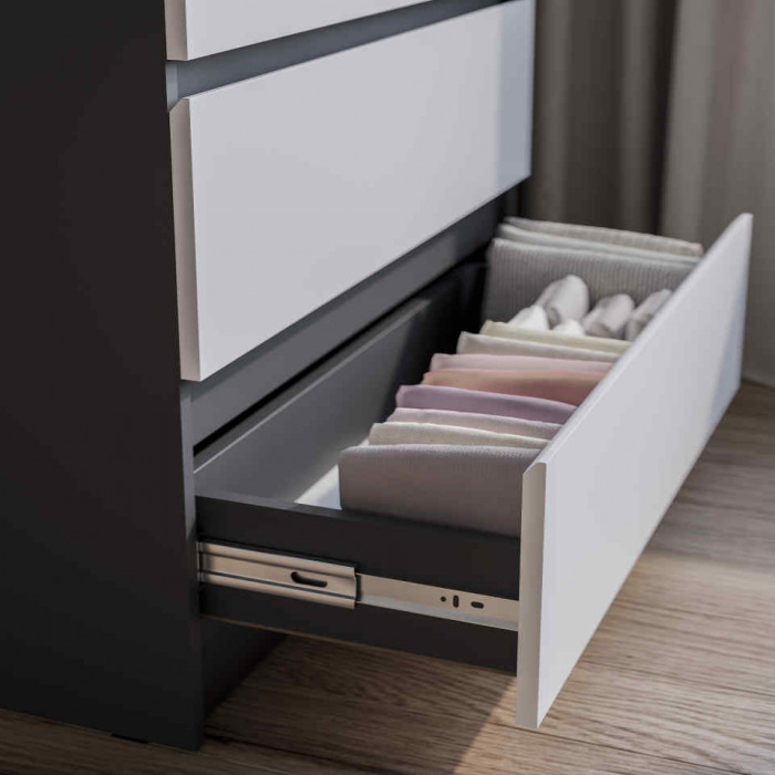 Комод "Шарм" КМ-02 Графит/ Белый