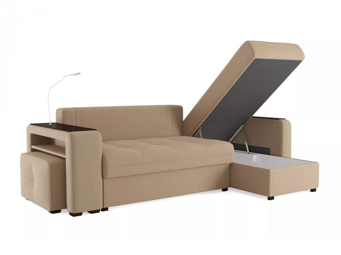 Диван угловой Smart 4 Б4-2Т-1Пф-Б3 Велюр Velutto 05