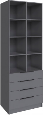 Стеллаж Мадрид (0,8) с 4 ящ. графит серый