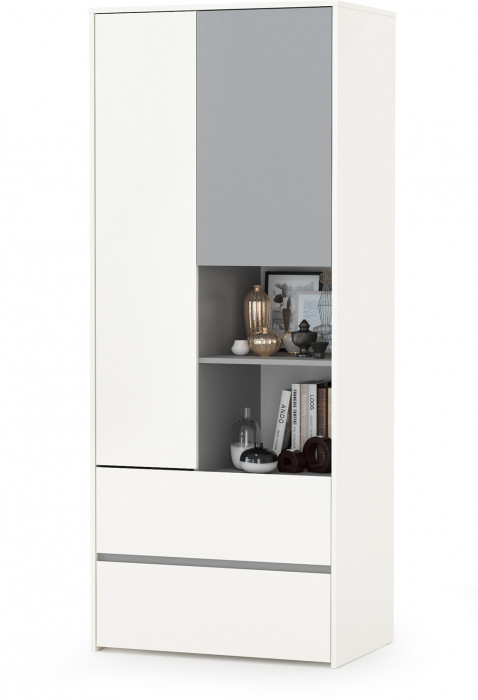 Торонто Компоновка № 18, белый шагрень/стальной серый