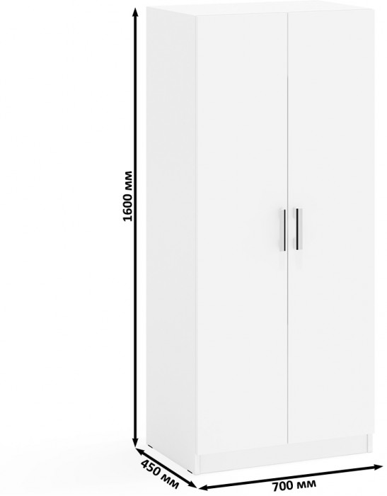 Шкаф С-МД-СК9Ш+Пенал С-МД-СК9П+Пенал С-МД-СК9П, белый шагрень