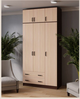 Шкаф комбинированный Лагуна 1200 с антресолью венге/дуб молочный