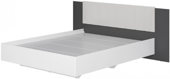 Кровать 1,6 м "Шарм" КР-18 Белый/ Графит
