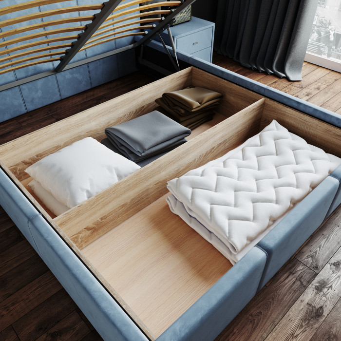 Рио Кровать интерьерная 900 светло-серый квадрат, ПМ