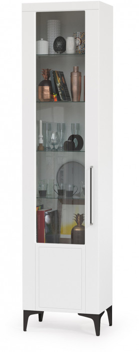 Валенсия Гостиная № 072, цвет ЛДСП белый шагрень/МДФ белый шагрень, ШхГхВ 194,1х38,1х225,2 см.