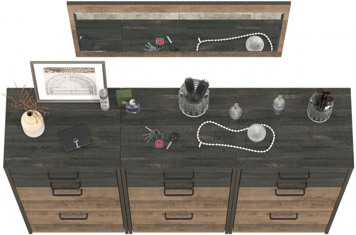 Трувор Прихожая 143, цвет дуб гранж песочный/интра, ШхГхВ 150х37х195 см.