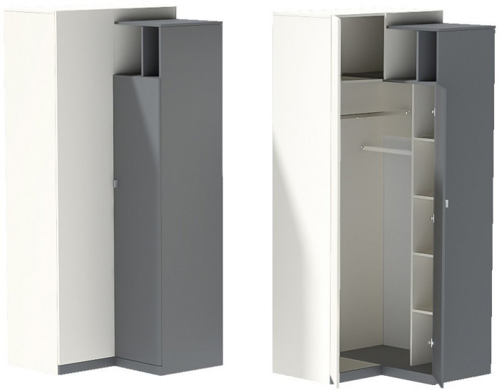 Модульная детская Клео набор 3 (Графит/Миндаль/Океан)