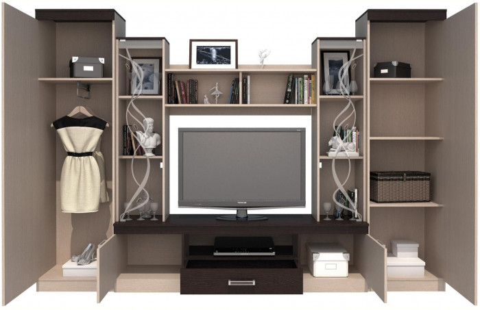 Гостиная Атлантида 2Б (Ясень шимо тёмный / Ясень шимо светлый)