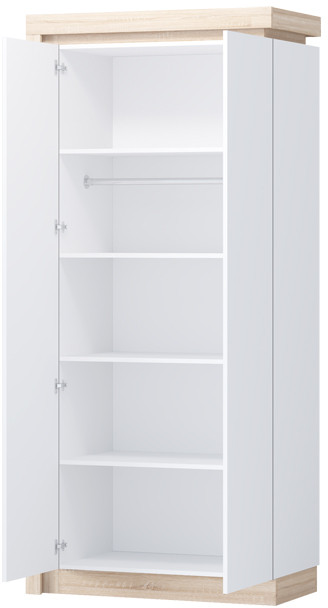 Астра Модульная Спальня, композиция 2, Белый глянец/Сонома