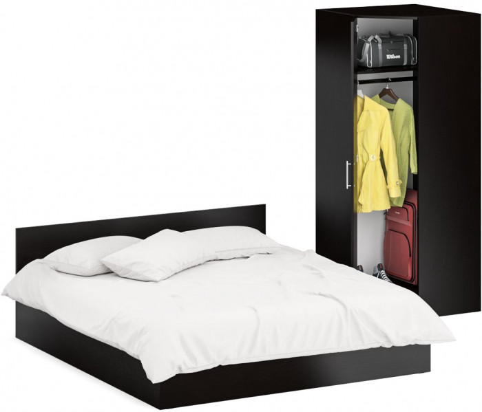 Кровать 1800 + угловой шкаф Стандарт, венге