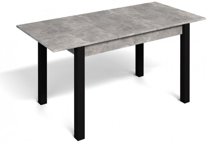 Стол раздвижной с вставкой Милан-3 Ателье светлое / Черный