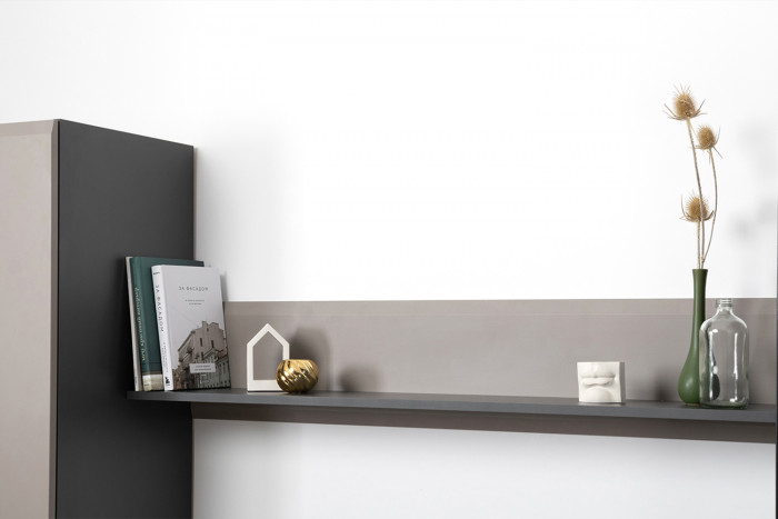 Сидней Комплектация № 101, корпус: антрацит/фасады: МДФ веллюто капучино