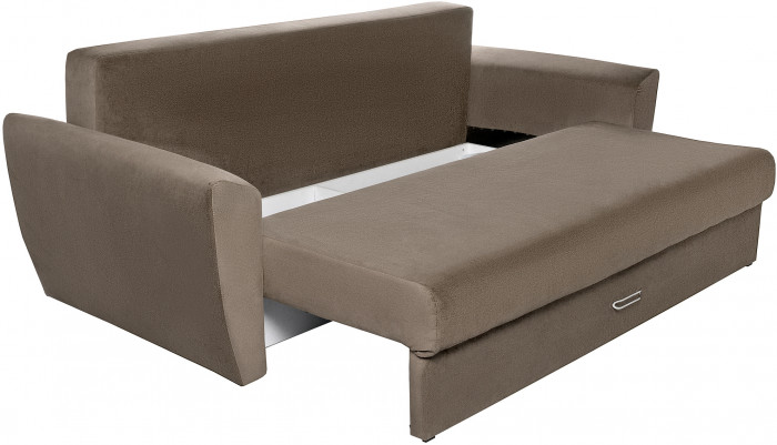 Диван еврокнижка Амстердам 160 ЛЮКС 06 ВЕЛЮР КОРИЧНЕВЫЙ