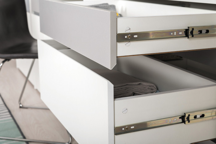 Торонто Компоновка № 21, белый шагрень/стальной серый