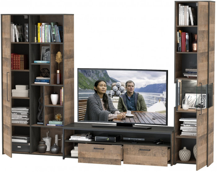 Трувор Гостиная 020, дуб гранж песочный/интра