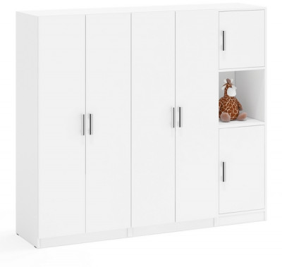 Шкаф С-МД-СК9Ш+Пенал С-МД-СК9П+Шкаф С-МД-СК9Ш, белый шагрень