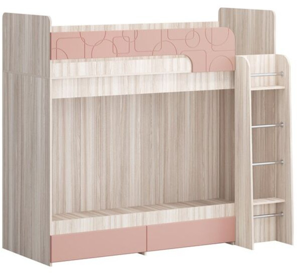 Двухъярусная кровать Бемби МДФ NEW, ясень (Гарвиш, Ясень шимо светлый)