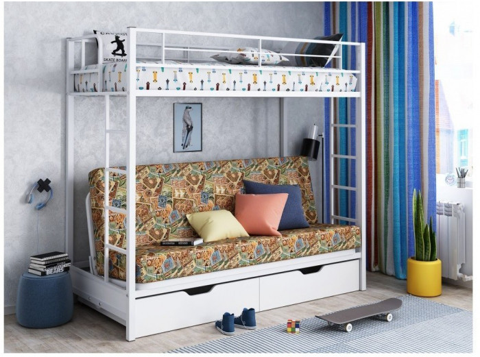 Двухъярусная кровать Мадлен ЯЯ (Слоновая кость)