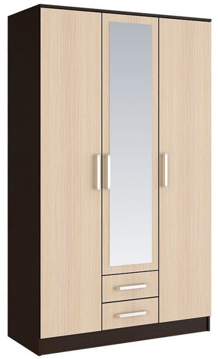 Модульная спальня Фиеста ЛДСП композиция 2 (Венге / дуб беленый)