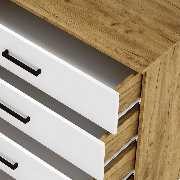 Комод "Евро" КМ-04 крафт/белый