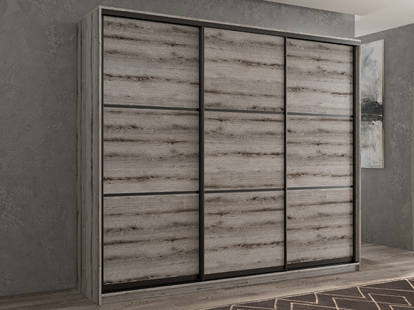 Шкаф-купе Кааппи 4 Эвок Окаменелый 270х45х230 см