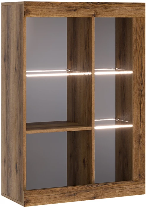 Прага Витрина универсальная ЛДСП Дуб Делано/Графит