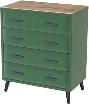 Комод интерьерный Пай изумруд/мдф дуб канадский