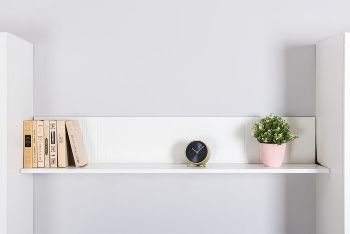 Валенсия Гостиная № 078, цвет ЛДСП белый шагрень/МДФ белый шагрень, ШхГхВ 272,2х38,3х225,2 см., универсальная сборка