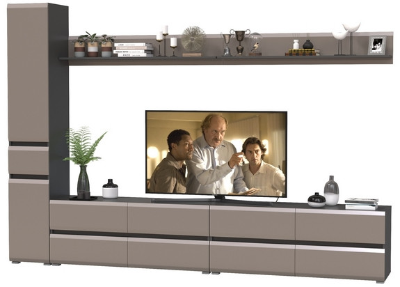 Сидней Комплектация № 105, корпус: антрацит/фасады: МДФ веллюто капучино