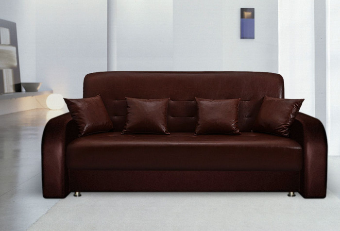 Диван-кровать Престиж 120х190, книжка, экокожа, коричневый
