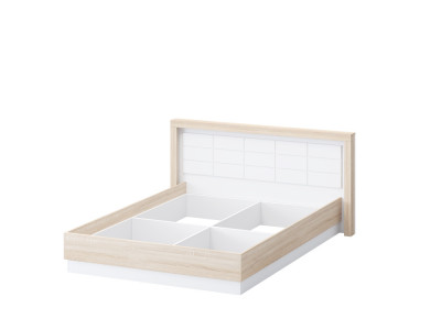 Астра Кровать 160 настил под ПМ, Белый софтач/Сонома