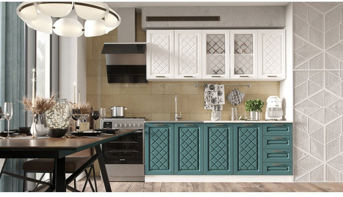 Кухня МДФ Агава 2000, антрацит