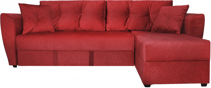 СПБ Диван УГЛОВОЙ Амстердам велюр красный 160