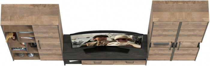 Трувор Гостиная 034, дуб гранж песочный/интра