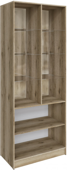 Шкаф Мадрид (0,9) с 2 витринами, Дуб делано